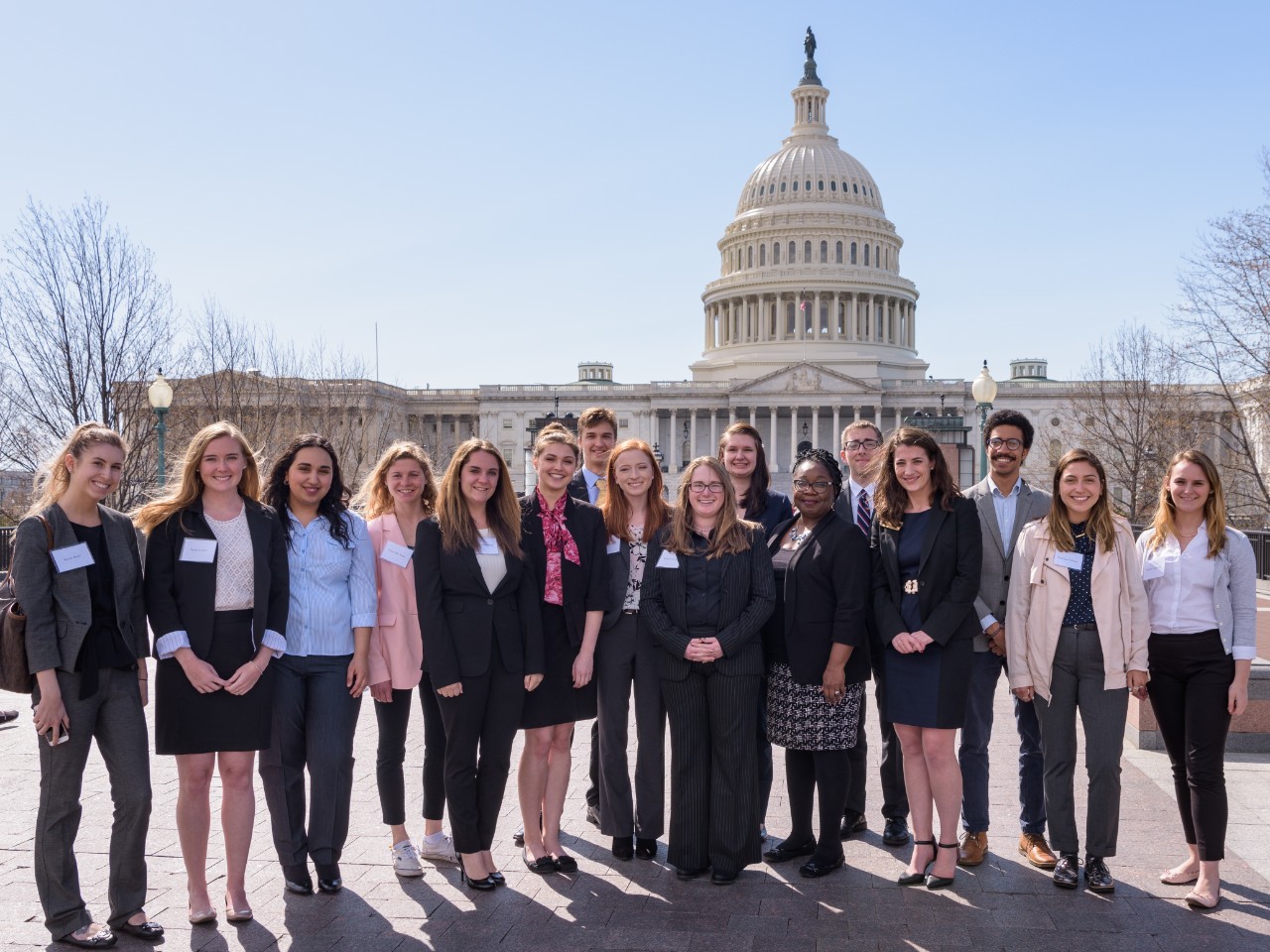 Students visit the Capitol in Washington DC
