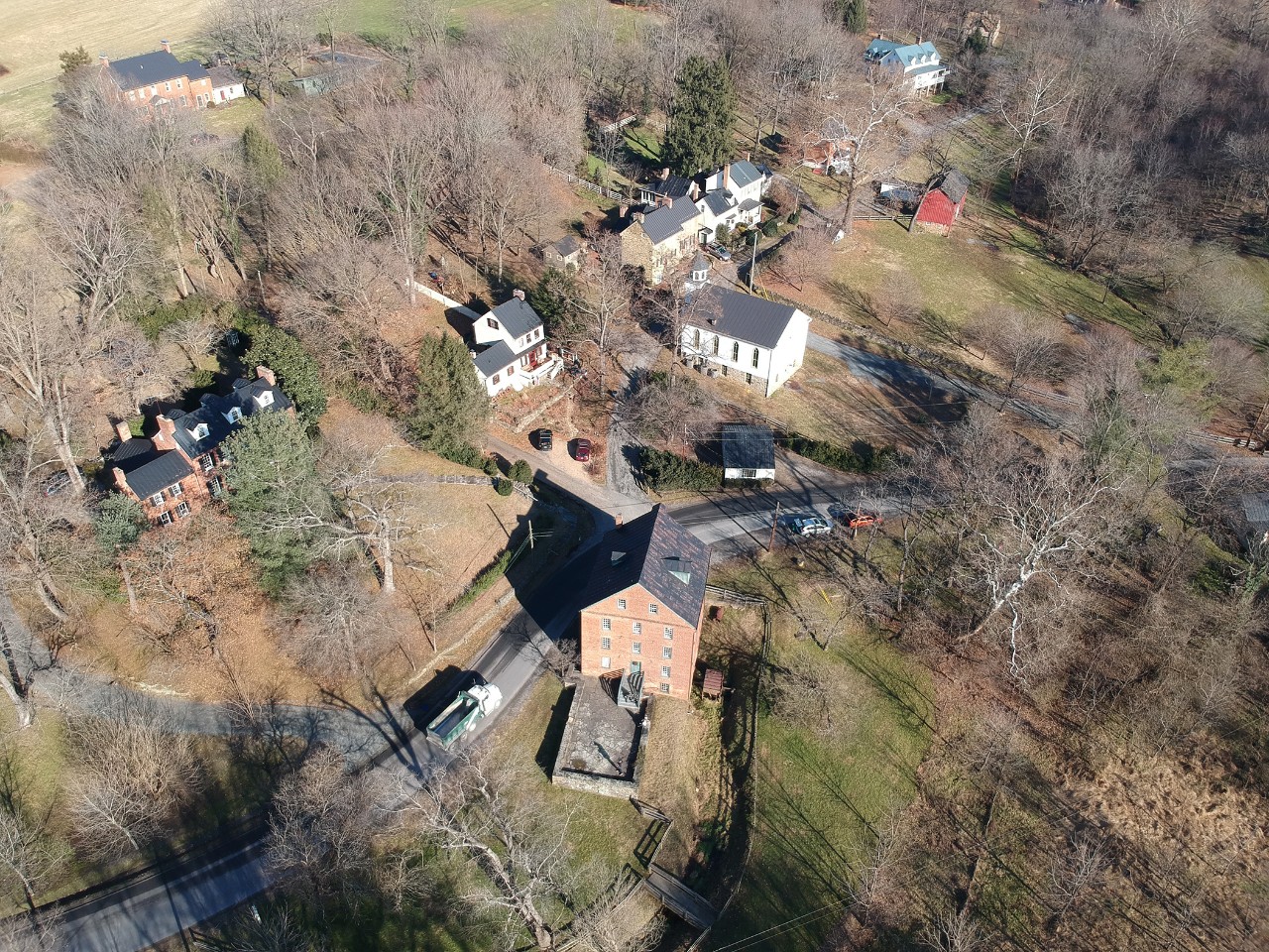 Aerial view of the Waterford Historic District