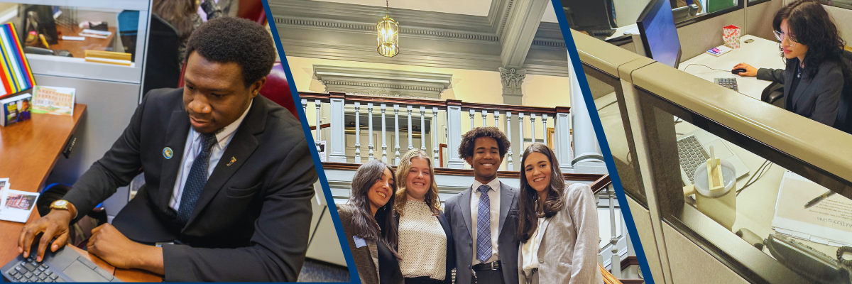 Photos featuring 2025 Legislative Fellows in group and individual shots