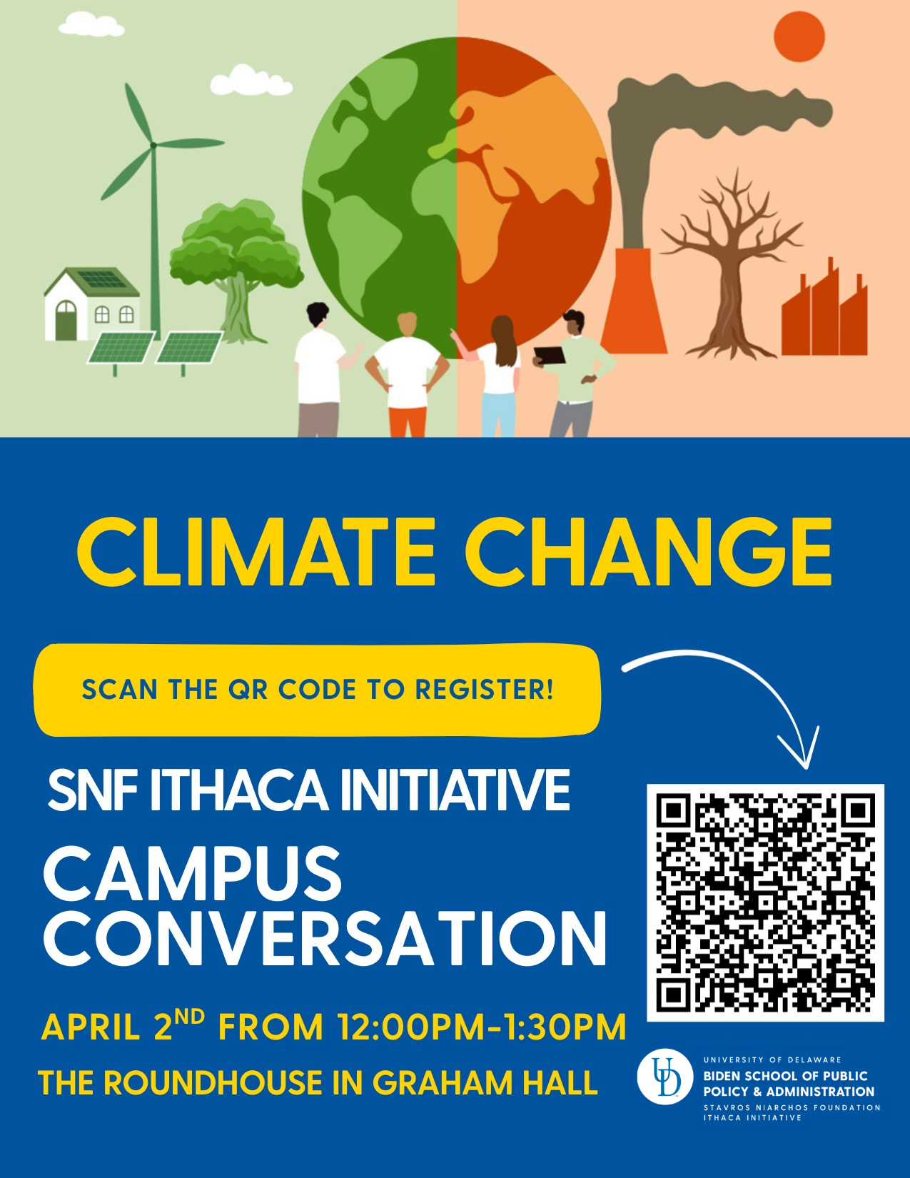 Campus Conversations flyer for Climate Change