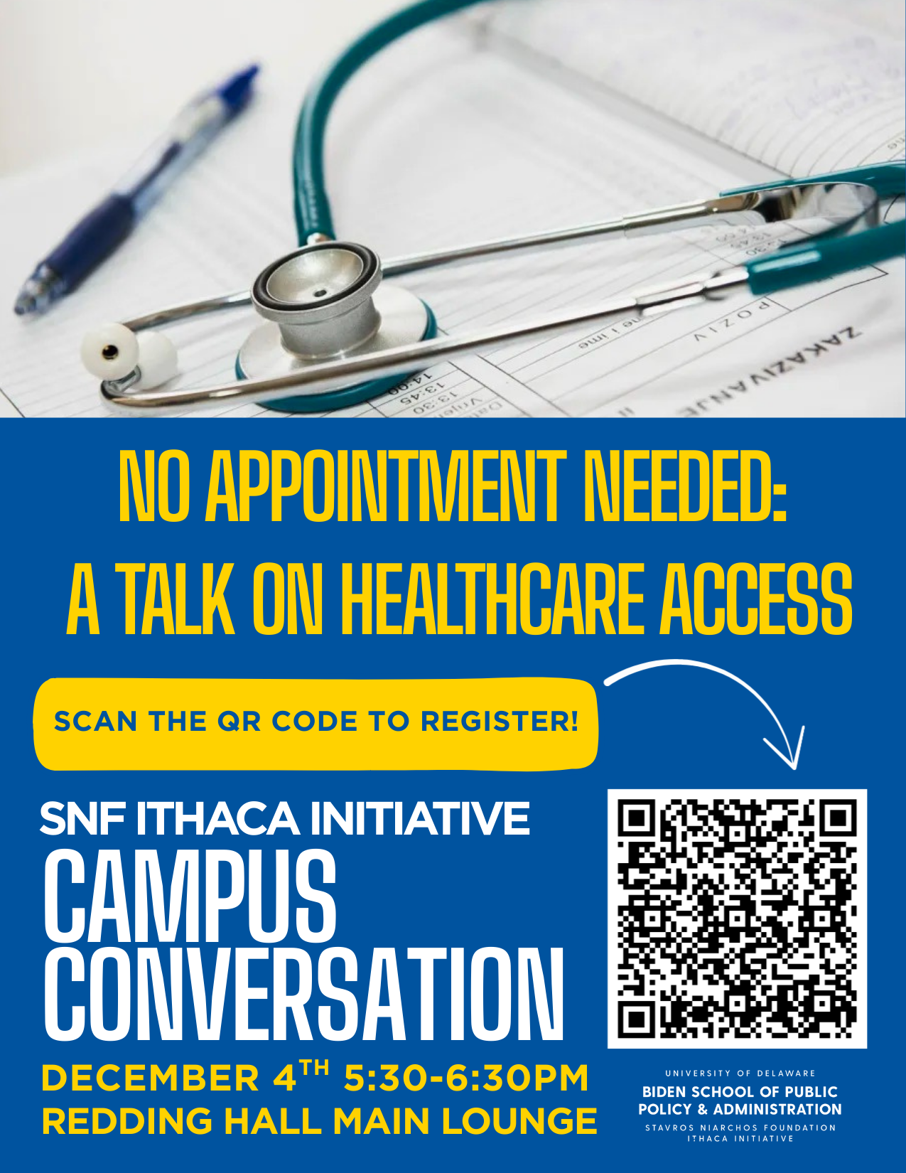Campus Conversations flyer for Healthcare