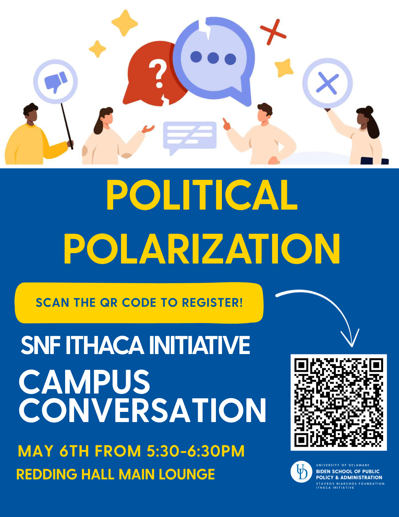 Campus Conversations flyer for Political Polarization