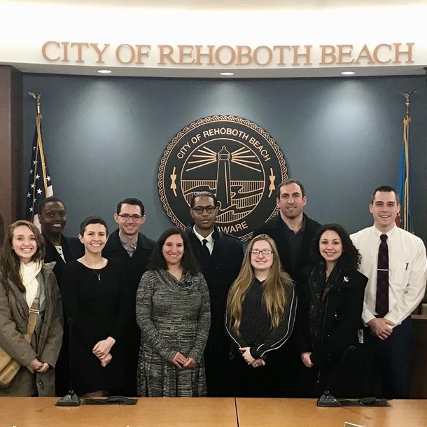 ICMA Student Chapter group photo at Rehoboth Beach