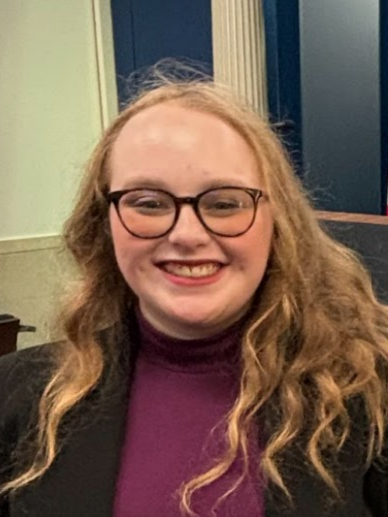 Closeup portrait of a person smiling