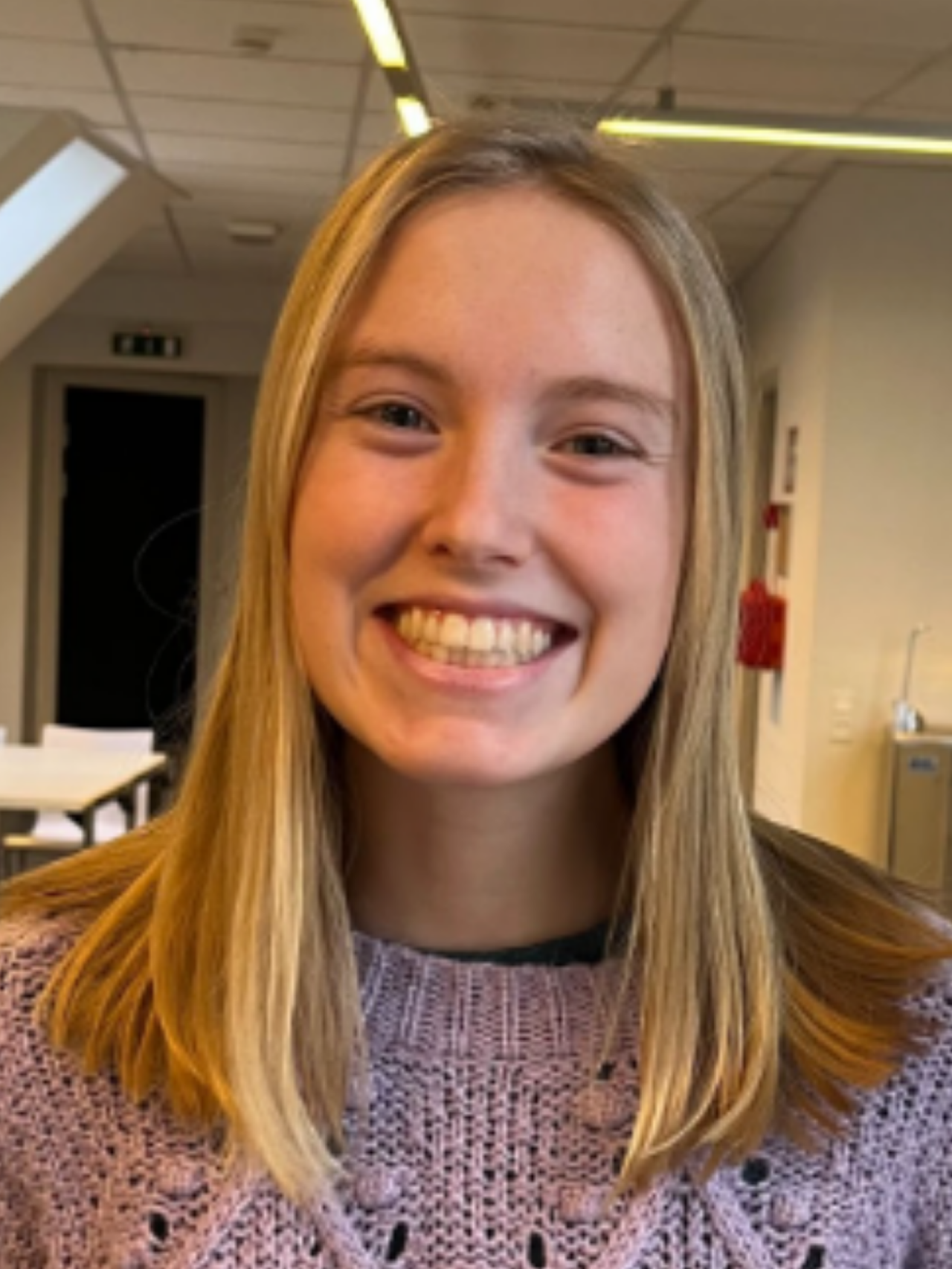 Closeup portrait of a person smiling