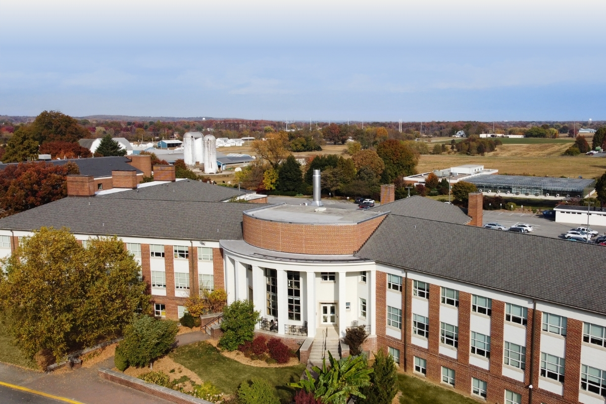 The CANR campus as viewed from the sky looking toward the Northeast.
