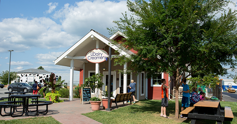 The outside of the creamery