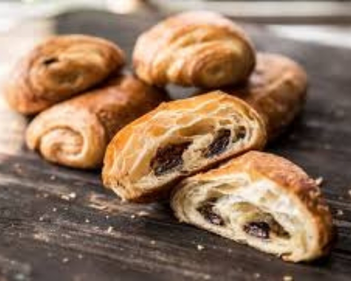 A chocolate croissant.