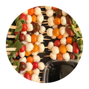 Caprese Skewers with Balsamic Glaze
