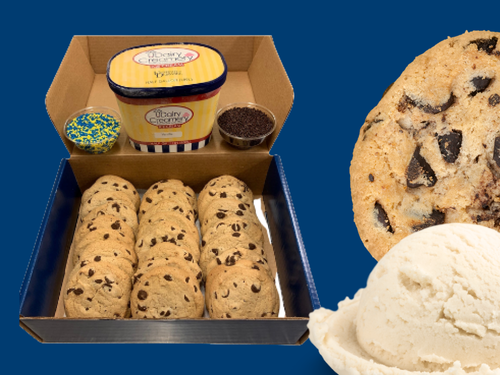 An ice cream sandwich cookit kit box with all the fixings!