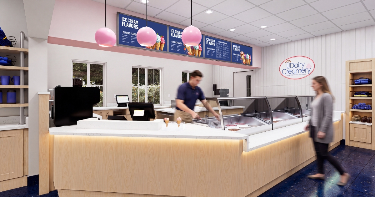 New UDairy Rendering of front counter