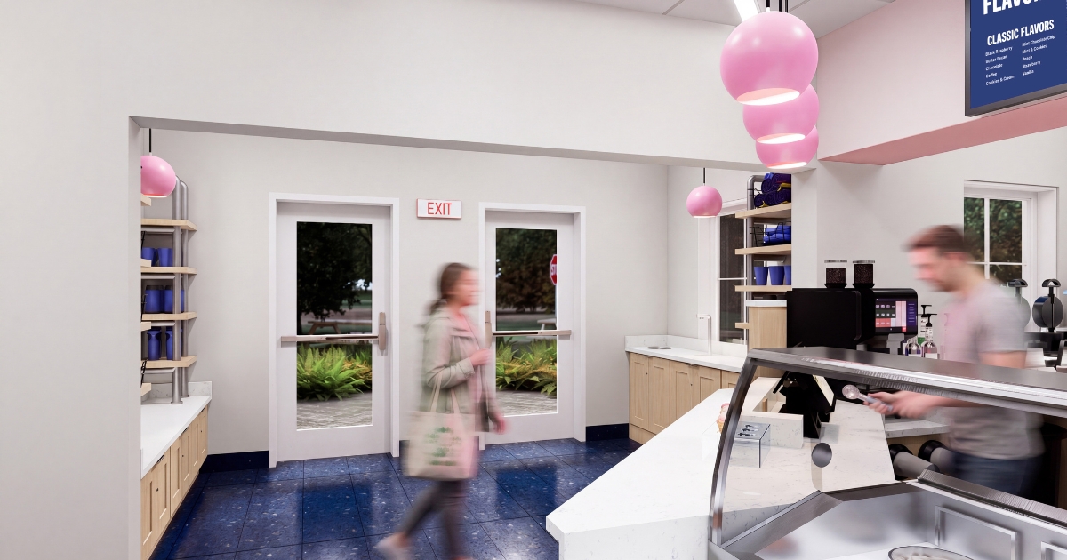 UDairy rendering of front doors
