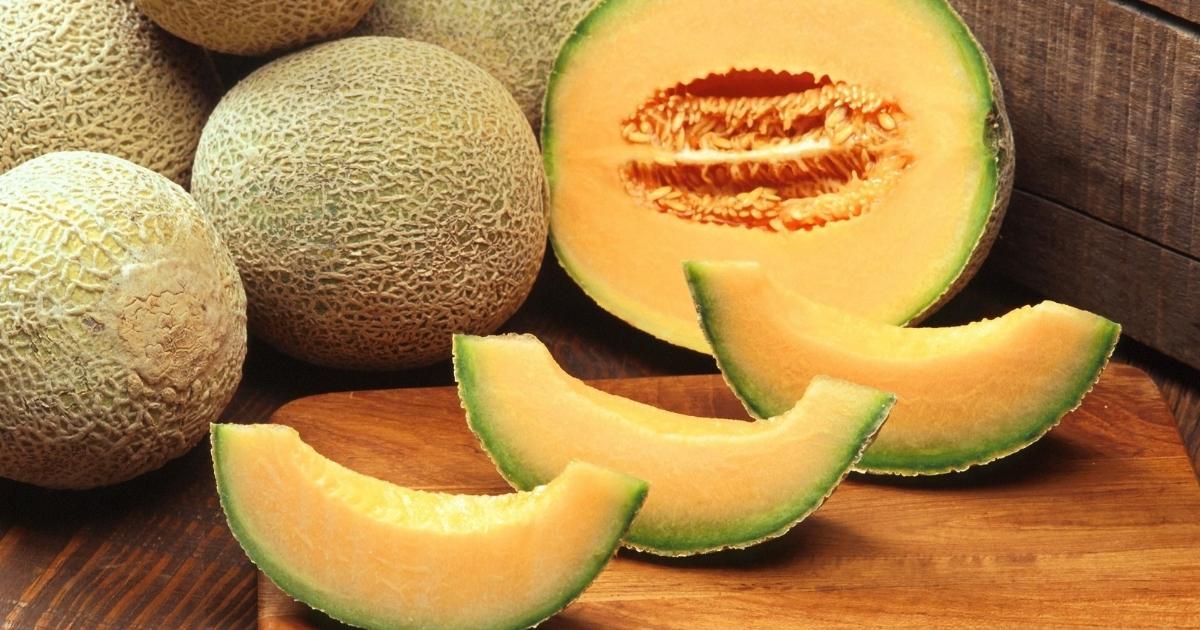 Melon on a cuttun board
