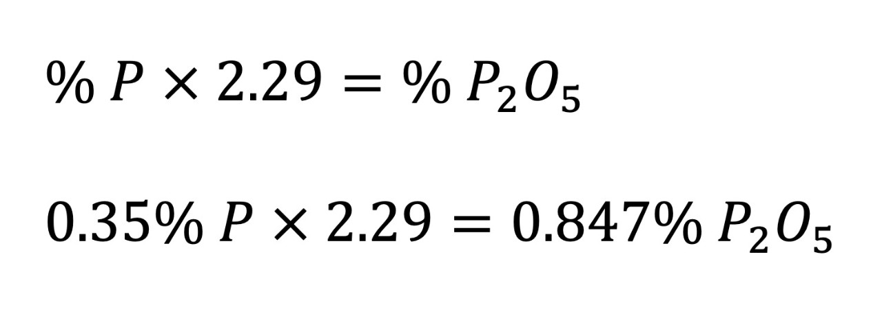 barley phosphorus removal example equation