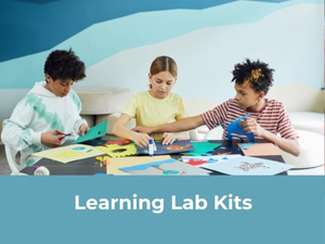 Learning Lab Kits image with children doing a lab from a kit