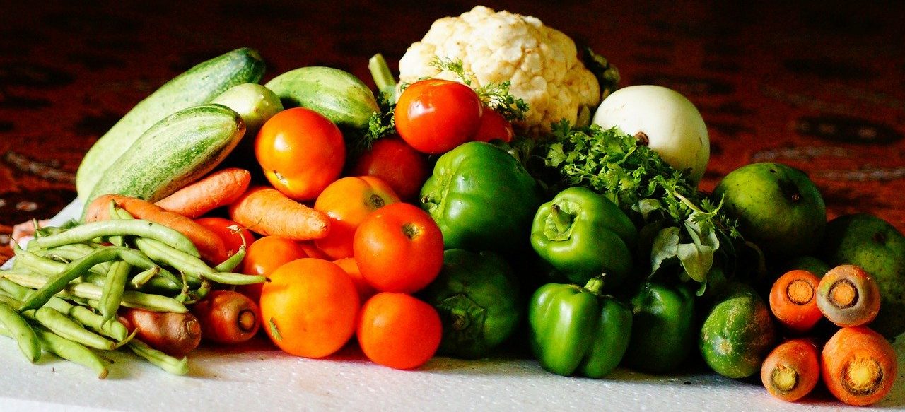 Vegetables on a table. 