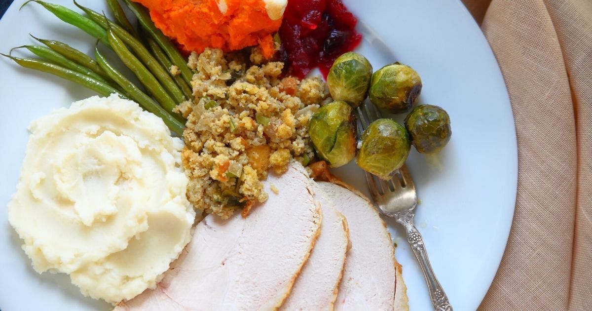 Holiday food on a plate.