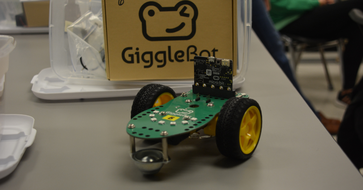 A small assembled robot Gigglebot: one of the STEM projects available to Delaware 4-H members.