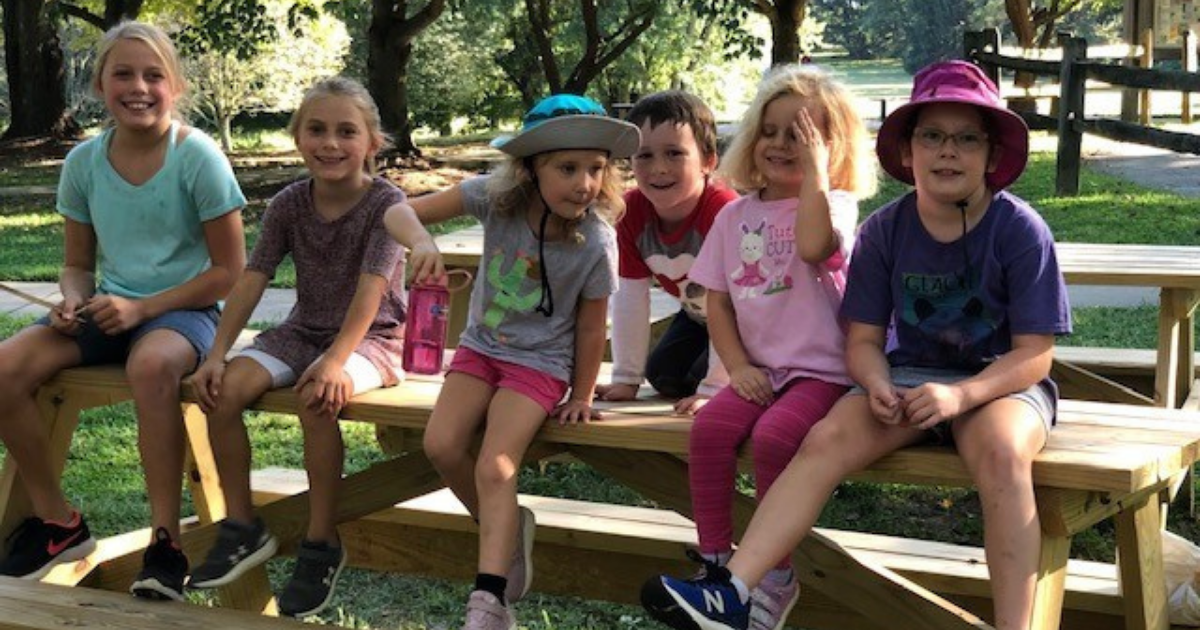 Flock of Friends 4-H club members at the park