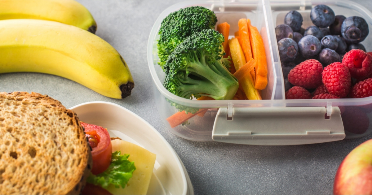 A bento box of a healthy lunch.