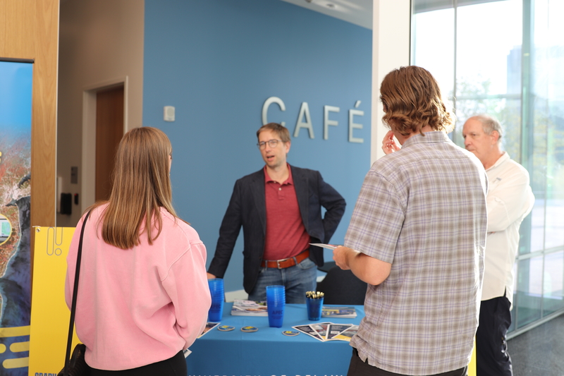 Statistics at Open House Prospective students speak to Applied Economic and Statistics faculty members.
