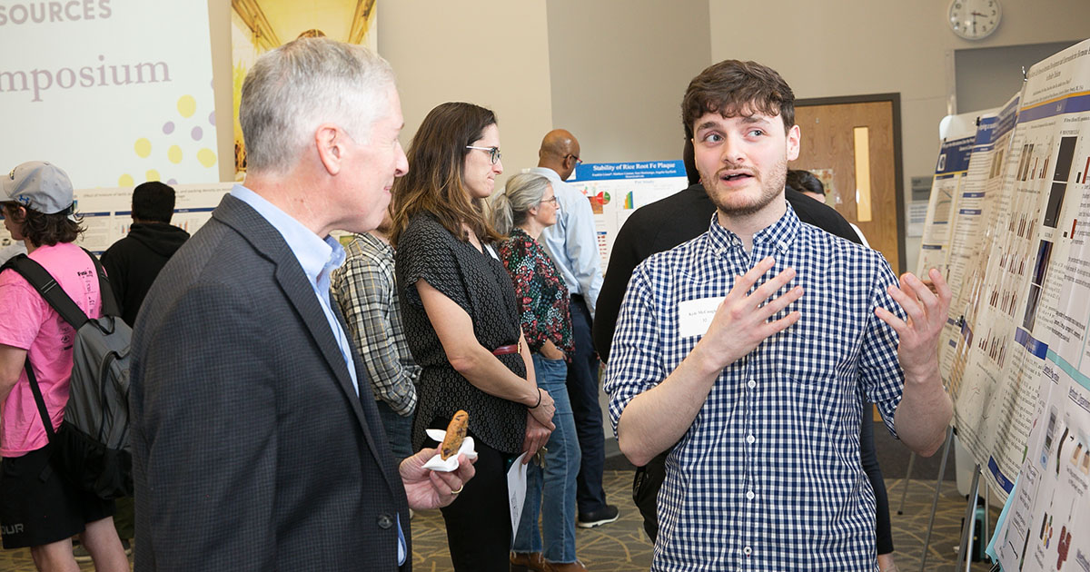 CANR Student Research Symposium Kyle McCaughan presenting his research