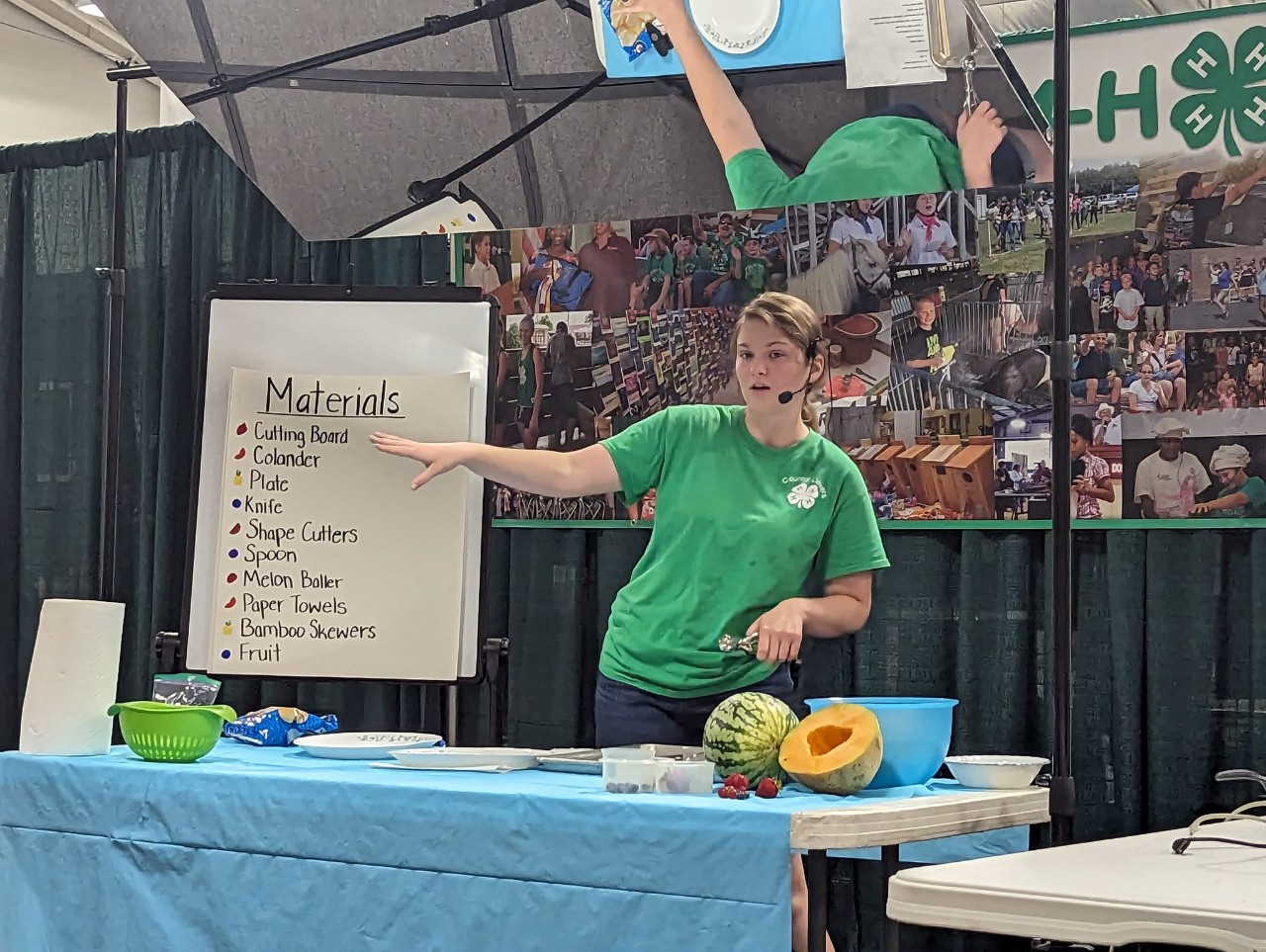Female 4-H member competing in public speaking event