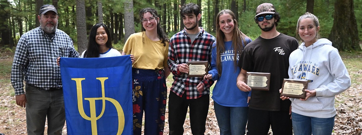 UD's soil judging team poses for a photo after their competition.