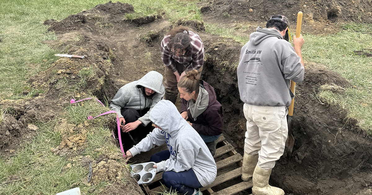 Students analyze different parts of the soil horizons in order to uncover the history of the land. Students could go even further and use this data to determine the best way to utilize the land based on its biogeochemical history.