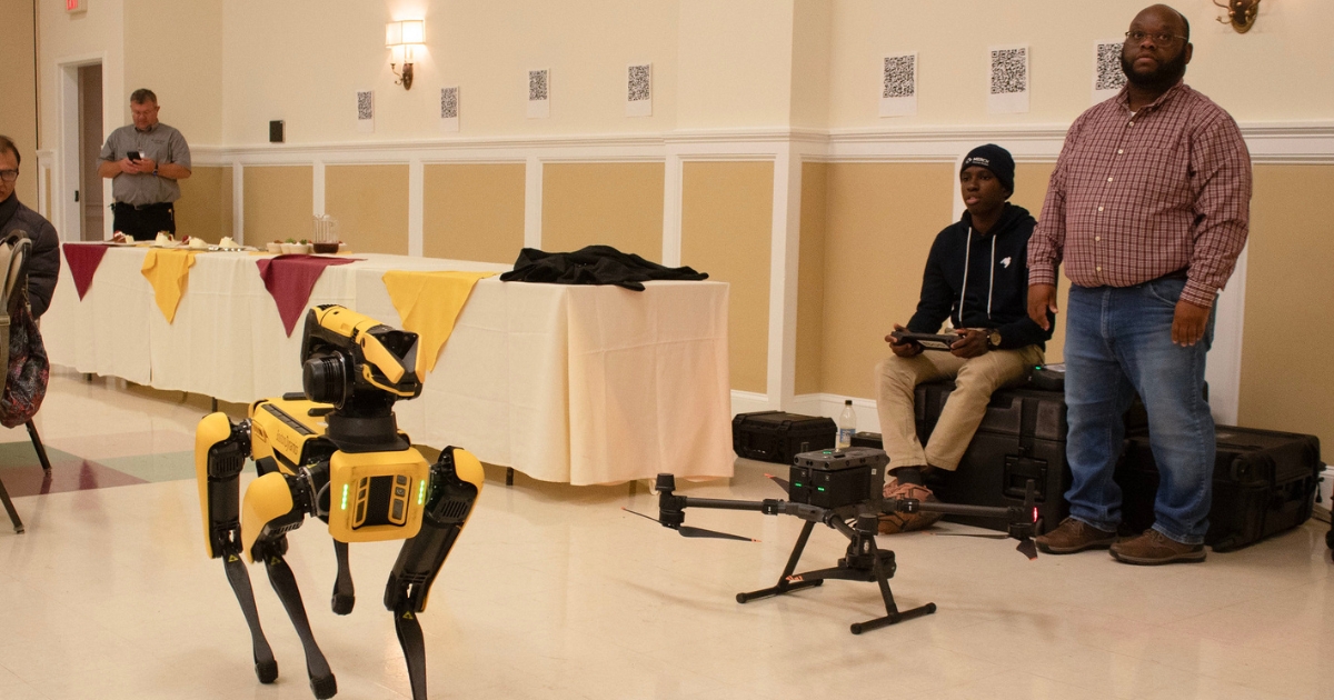 Delaware State University demonstrated its use of advanced technology to diagnose climate strategies, plant health and thermal imaging for animal health. Delaware State University demonstrated its use of advanced technology to diagnose climate strategies, plant health and thermal imaging for animal health.
