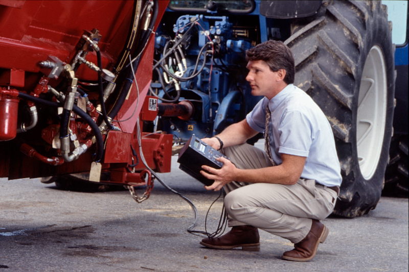 James working on an engineering project.