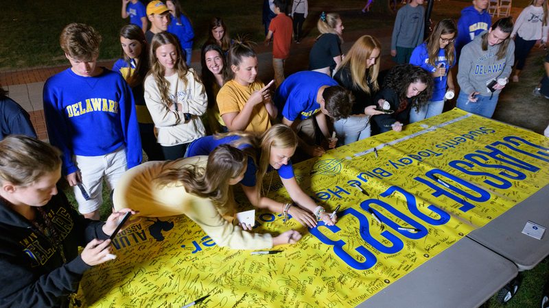 Class of 2023 Twilight Induction Ceremony held on the North Central Green on August 26, 2018.