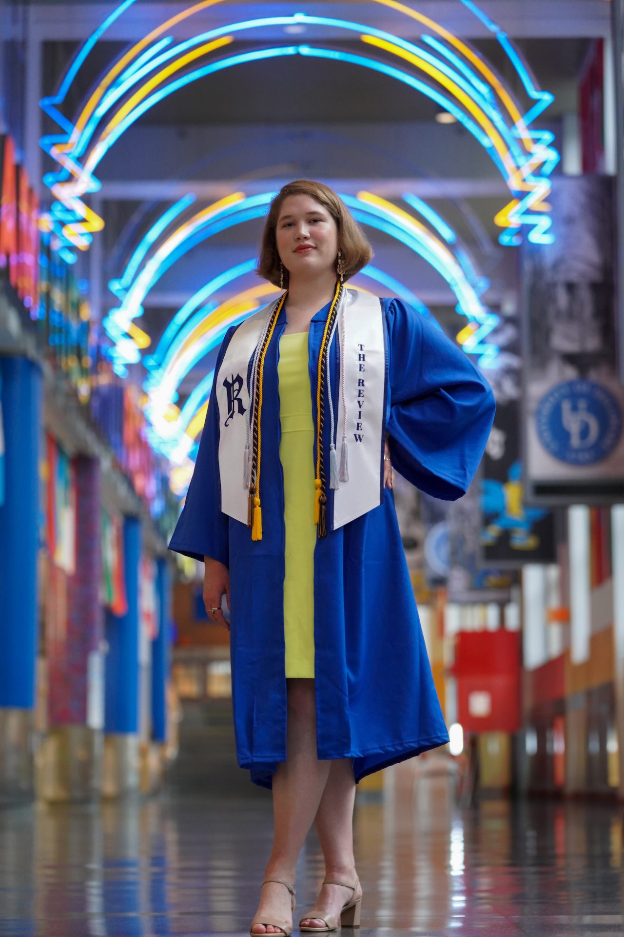 Nadya Ellerhorst Nadya Ellerhorst with graduate gown on