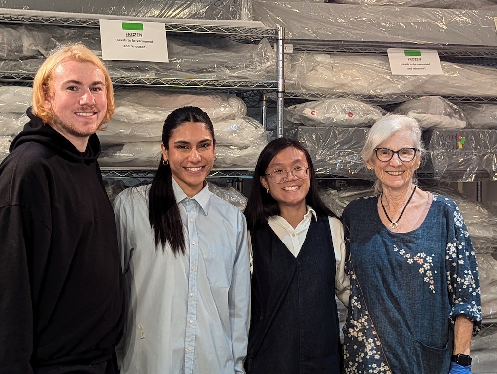Group photo of the team. From left to right: Jack Kremer, Anamaria Cuevas, Binh-An Nguyen, and Wendy Jessup. From left to right: Jack Kremer, Anamaria Cuevas, Binh-An Nguyen, and Wendy Jessup.
