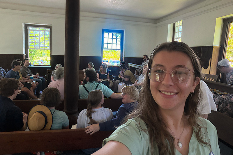 Shape Note singing has its roots in English Protestantism but today groups are not affiliated with any specific denomination. 