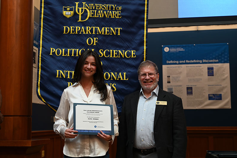 Alexa Webber Wins the 2026 Paul Dolan Undergraduate Fellowship Award