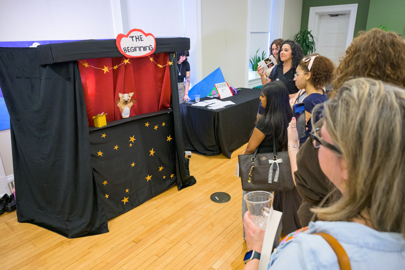 Before the lecture Miller engaged with seniors in the department’s capstone class, which made several creative projects to highlight the theme of survival and resilience, including a puppet show about how origin stories shape society’s understanding of women. 