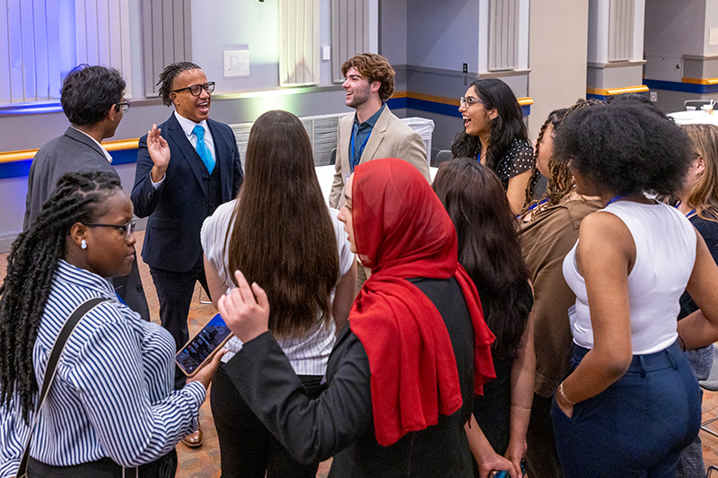 Students and UD alumni, including Justice Christopher Griffiths, attended the Pre-Law Conference.