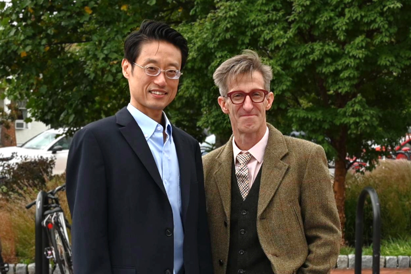 Kyong-Min Son, Director of Undergraduate Studies in Political Science and International Relations, and Matthew Weinert, Chair of Political Science and International Relations. 