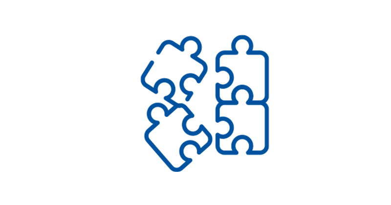 ICMH-Clinic Diagnostic Assessments Illustration four jigsaw puzzle pieces