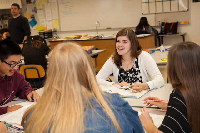 Middletown High School - UD student teaching a chemistry class