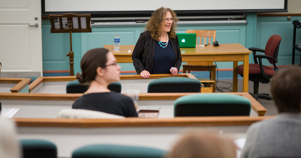 English Professor giving a lecture