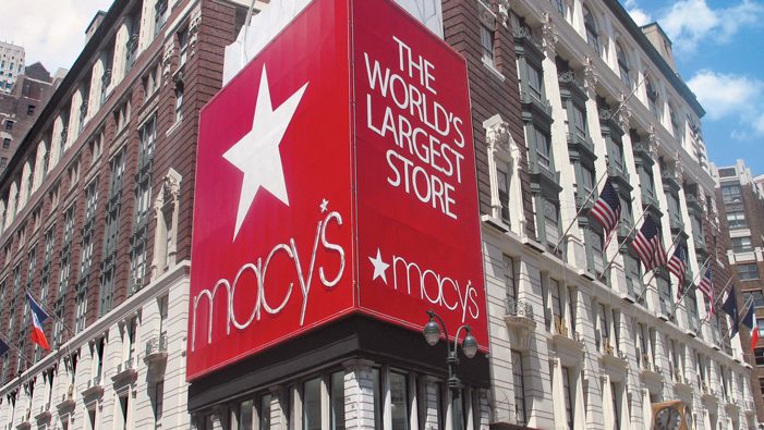 External view of Macy's department store in New York City
