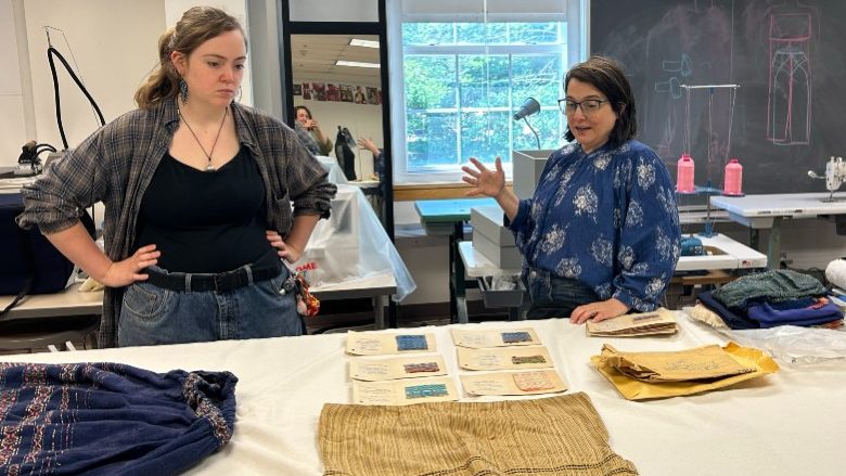 UD senior Sophia Gupman spent the summer doing research with Associate Professor Kelly Cobb into textiles by artist Letty Esherick, preparing for an exhibition at the Wharton Esherick Museum.