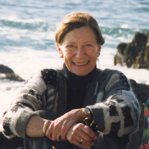 Lucia Palmer, University of Delaware Professor of Philosophy, at a beach on a sunny day.