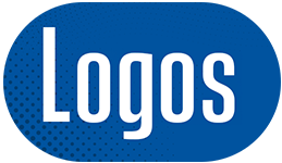 Logos in white text on blue background