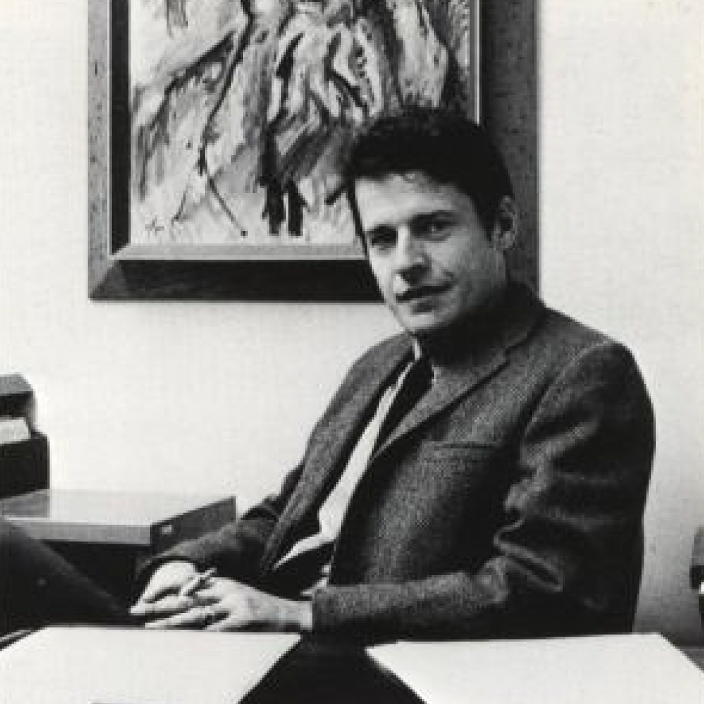 David L. Norton, 1969 David L. Norton seated at his desk in his office, circa 1969