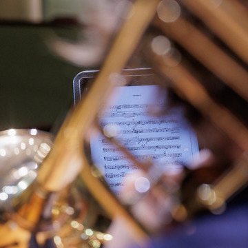 Closeup of trombone