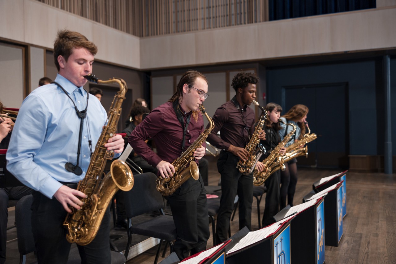 UD jazz muscians playing saxophone