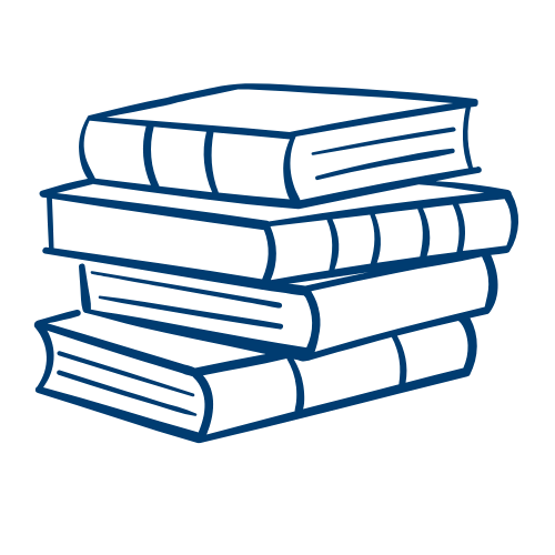 UD Blue Icon stack of books